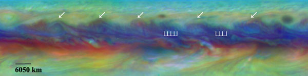 One of the Jupiter images: Jupiter in false-color