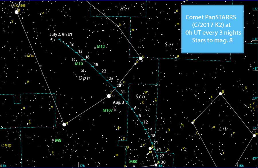 Comet PanSTARRS path