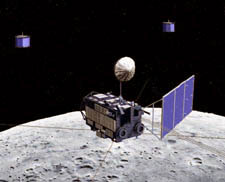 Kaguya in lunar orbit
