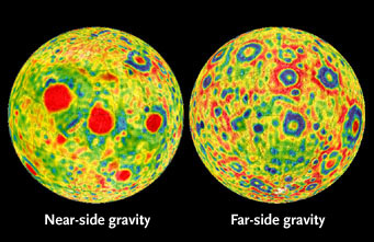 Lunar gravity maps