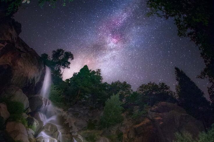 Waterfall nightscape by Kerry-Ann Lecky Hepburn