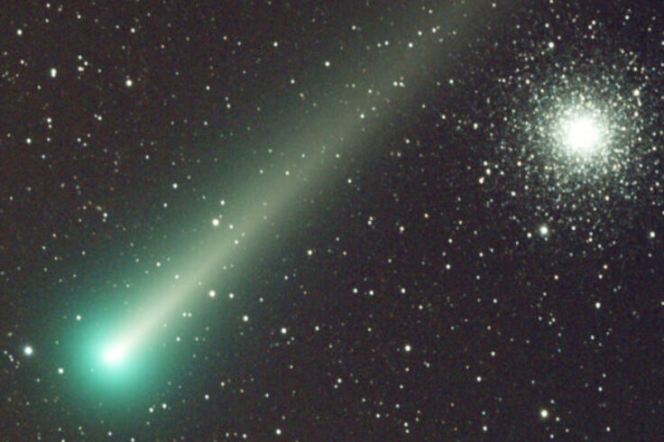 Comet Leonard meets M3