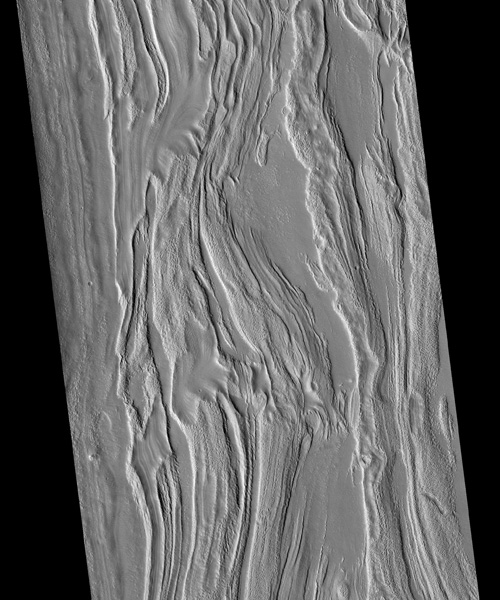 Lineated valley on Mars