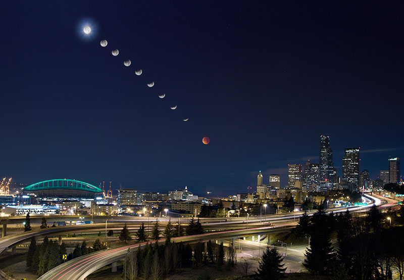 Lunar Eclipse Over Seattle Michael Levy Sky & Telescope Sky