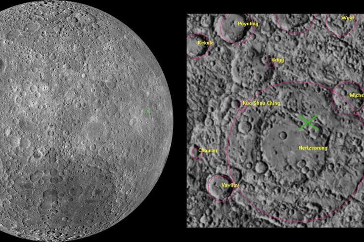 Lunar impact site on the Moon's farside