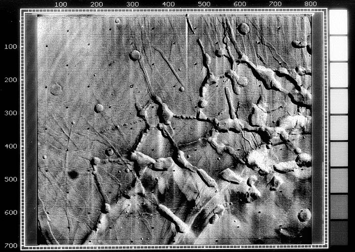 Labyrinth on western end of Valles Marineris, by Mariner 9