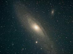 Deep Sky Wonders: The Andromeda Galaxy. This galaxy is visible in binoculars even within the city.