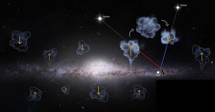 Clouds in the Milky Way halo (art)