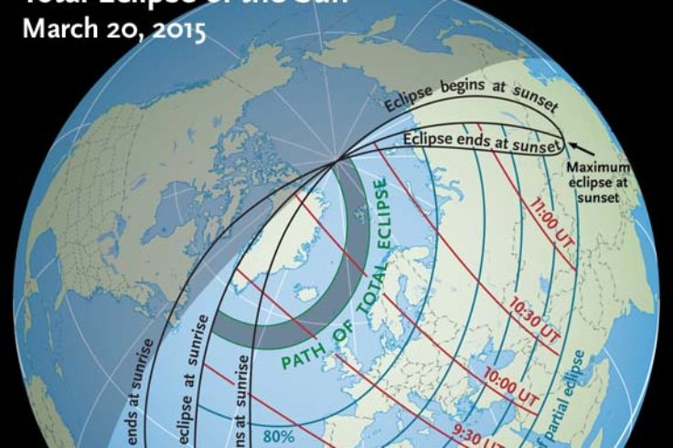 The far-north path of March's total solar eclipse