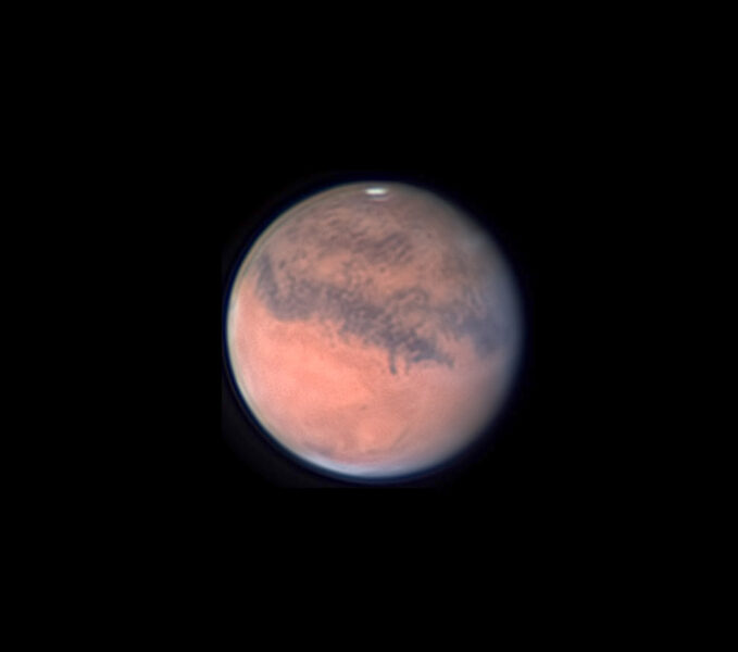 Mars with Gomer Sinus and Gale Crater