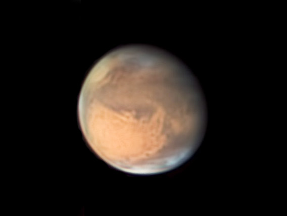Mars imaged on Jan. 16, 2023, with Sinus Meridiani