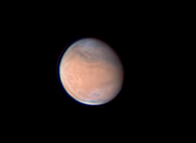 Gibbous Mars on Feb. 2, 2023