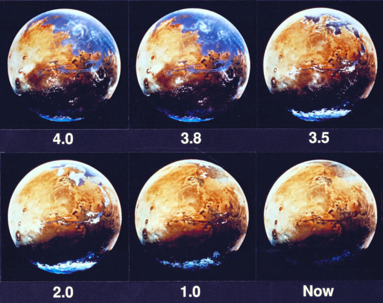 The loss of water on Mars