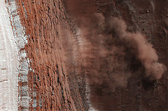 Martian landslide