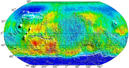 Mars ice map