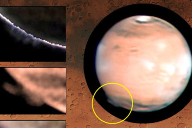 clouds on Mars 2012