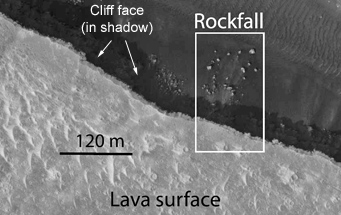 Rockslide on Mars