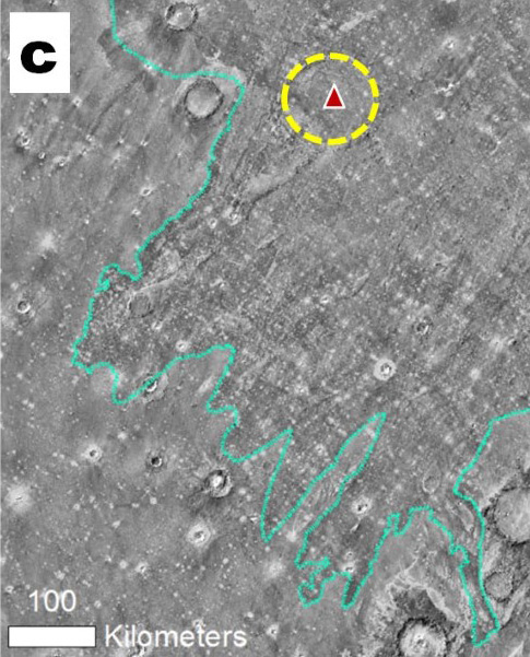 Ancient shoreline drawn in on Mars map