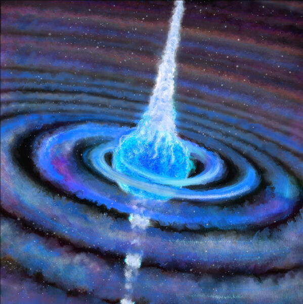 Artist's illustration of merger-triggered supernova