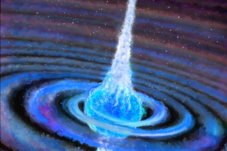 Artist's illustration of merger-triggered supernova