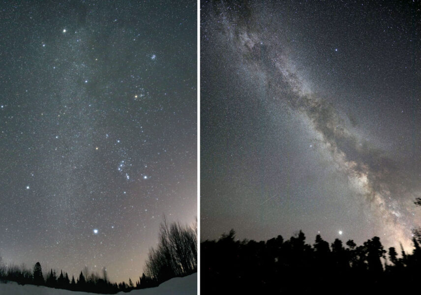Milky Way winter summer comparison