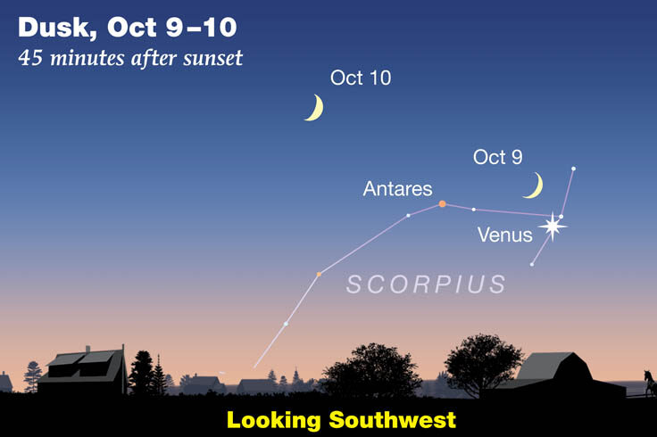 Moon-Venus Oct 9-10 2021
