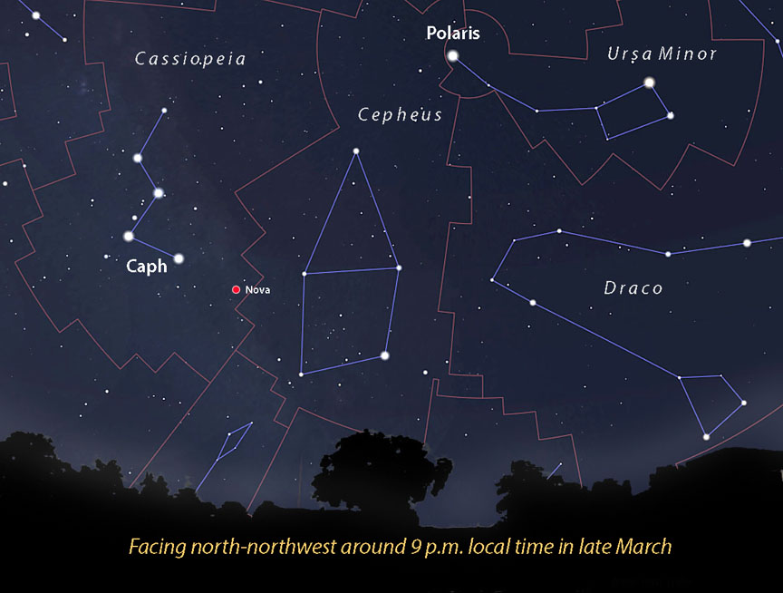 Bright Nova Erupts In Cassiopeia Sky Telescope Sky Telescope