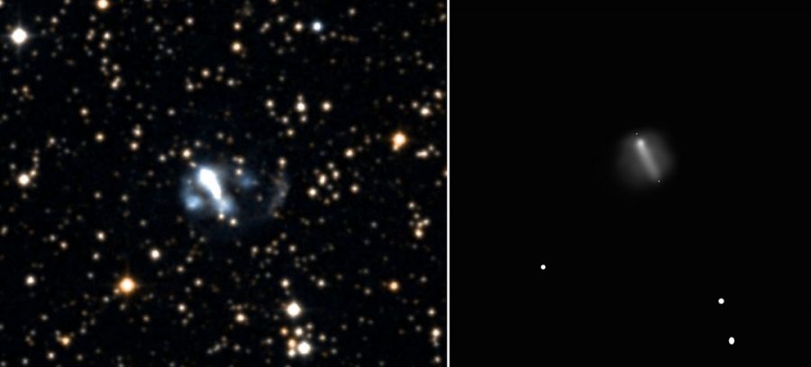 NGC 6765 photo and sketch