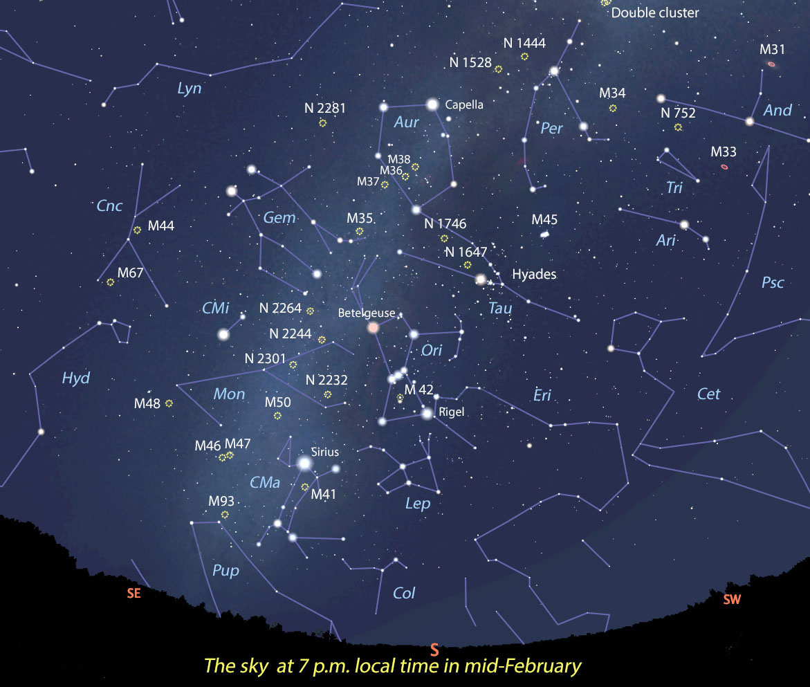 winter constellation map