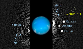 Hubble view of moon S/2004 N 1