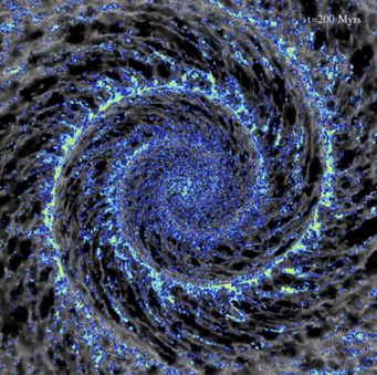 Spiral galaxy simulation