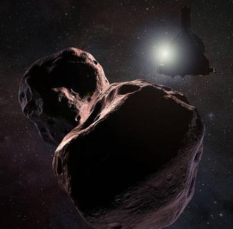 New Hoirizons and 2014 MU69 artwork