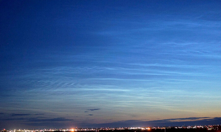 Noctilucent clouds over Edmonton