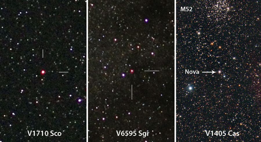 Three new novae