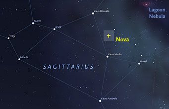 Finder chart for nova in Sagittarius