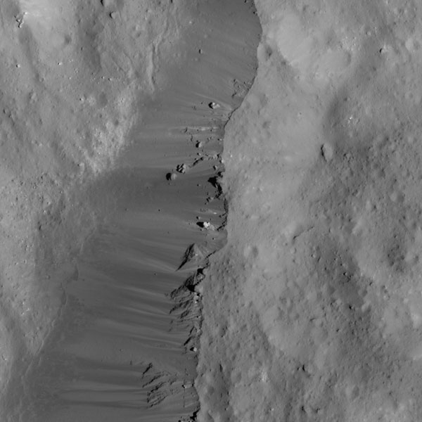 Eastern rim of Occator Crater