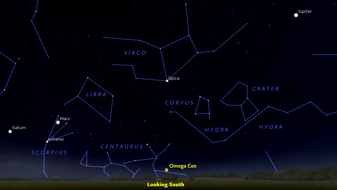 Omega Centauri finder chart