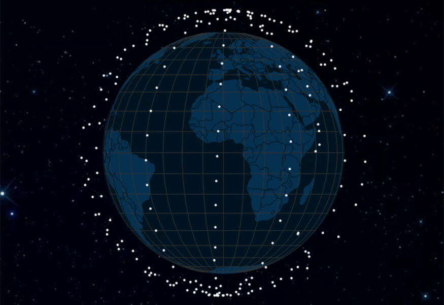 OneWeb satellites in orbit