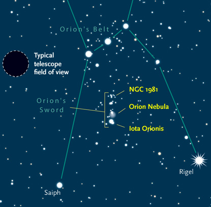 I took a 7h expsosure of Orions belt and labeled it. It's much busier than  you would expect. : r/space