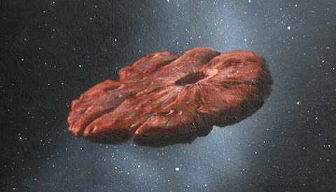 Oumuamua painting by Hartmann