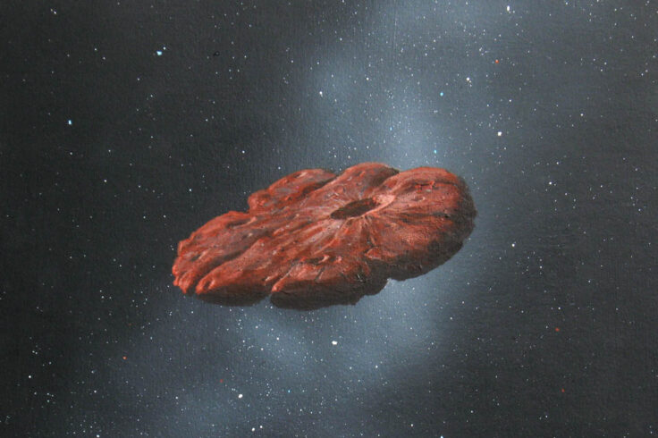 Oumuamua painting by Hartmann