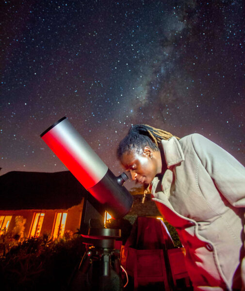 Man at telescope