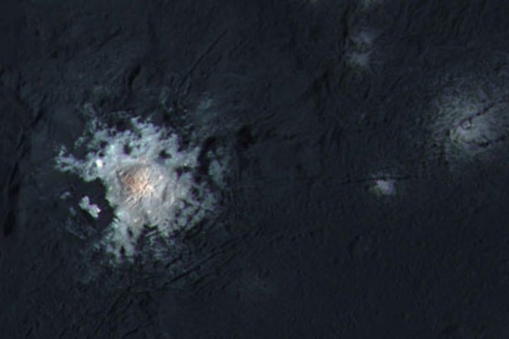 bright spot on Ceres, enhanced color