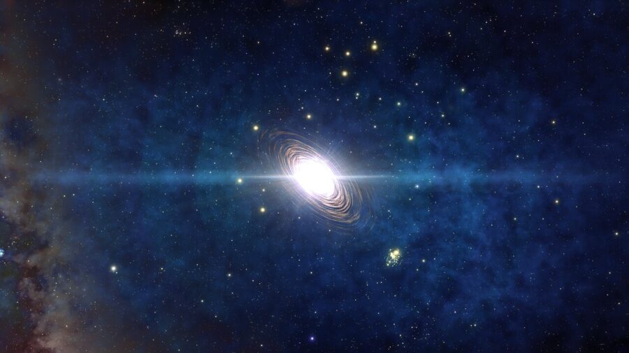 Artist's concept of a first-generation star tearing itself apart