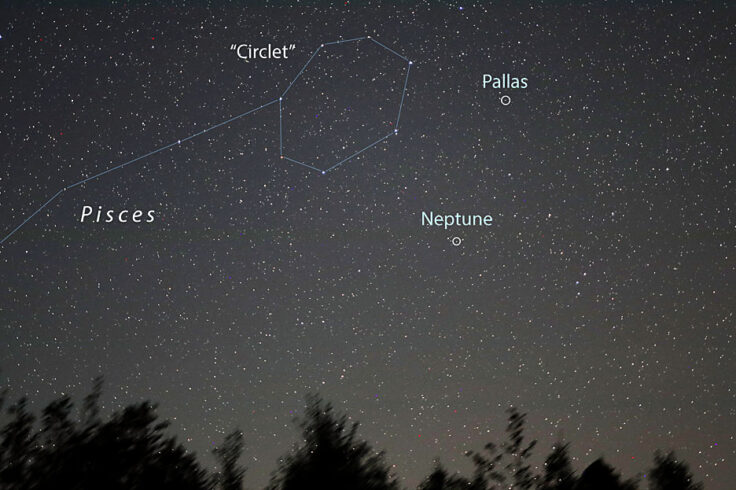 Pallas and Neptune time exposre