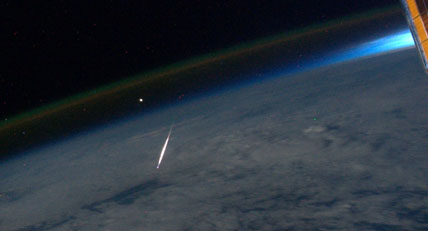 Perseid seen from ISS