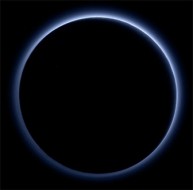 Pluto's blue sky