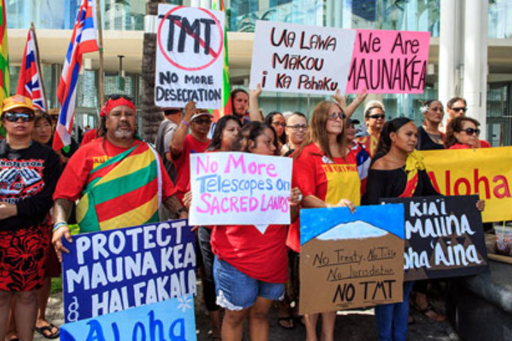 Protestors at IAU