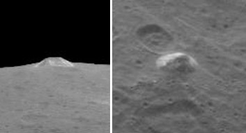 A solitary but sizable mountain rises from Ceres's cratered landscape. Dubbed "The Pyramid,"  the feature is some 5 km (3 miles) tall.NASA / JPL / UCLA / MPS / DLR / IDA