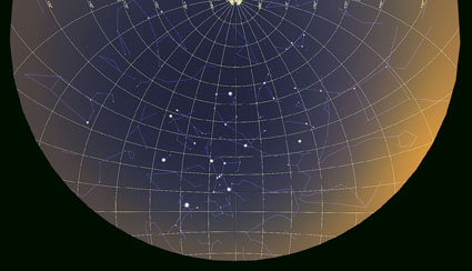 Why do the constellations change in the night sky as the seasons shift?